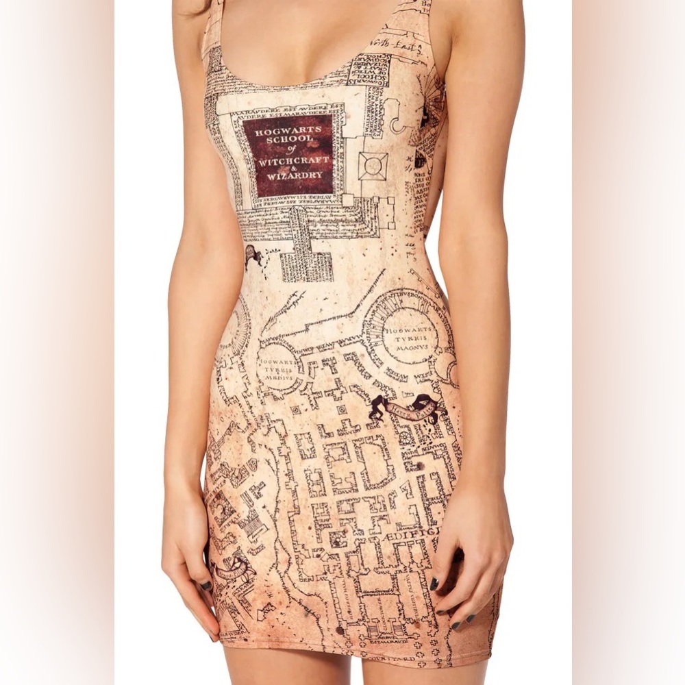 Blackmilk clothing marauders map inside dress